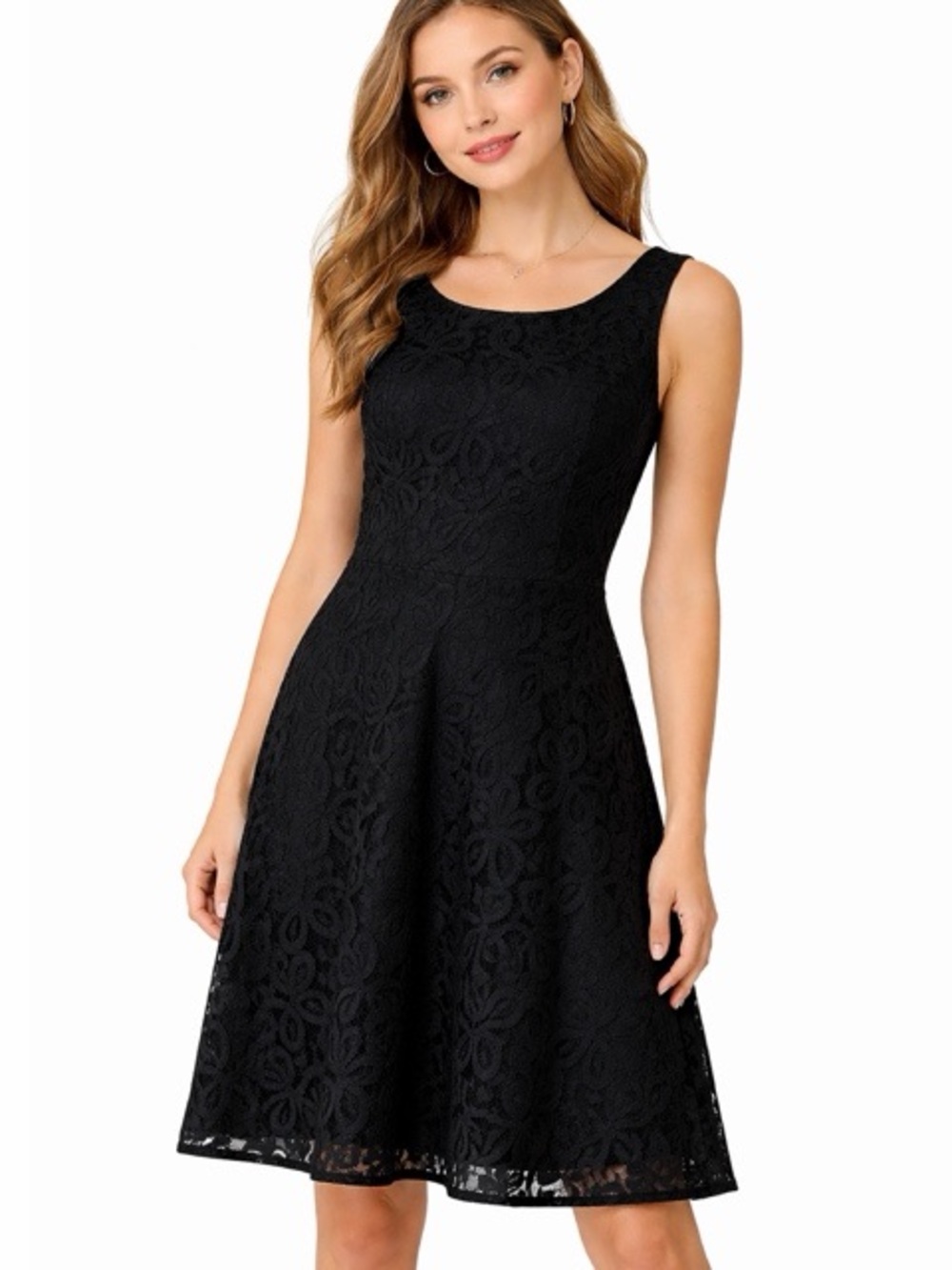 Max Studio Floral Lace Fit And‎ Flare Dress